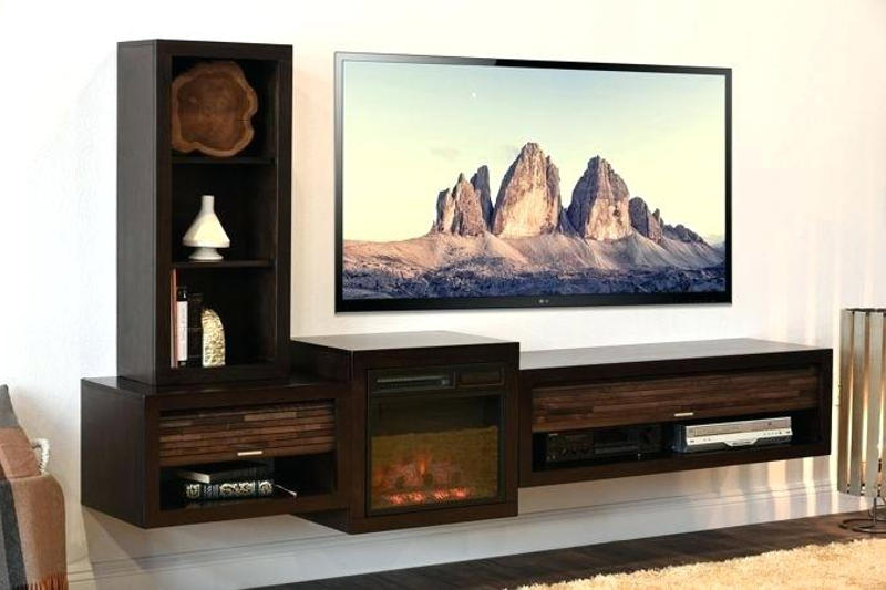 Floating Tv Unit Wall Mounted Oak Small Home Interior